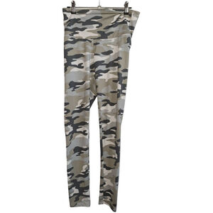 White Birch Gray Green Camo Leggings M buttery soft stretch